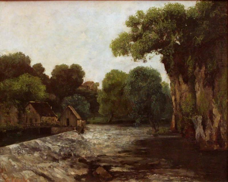 The Weir at the Mill, Gustave Courbet